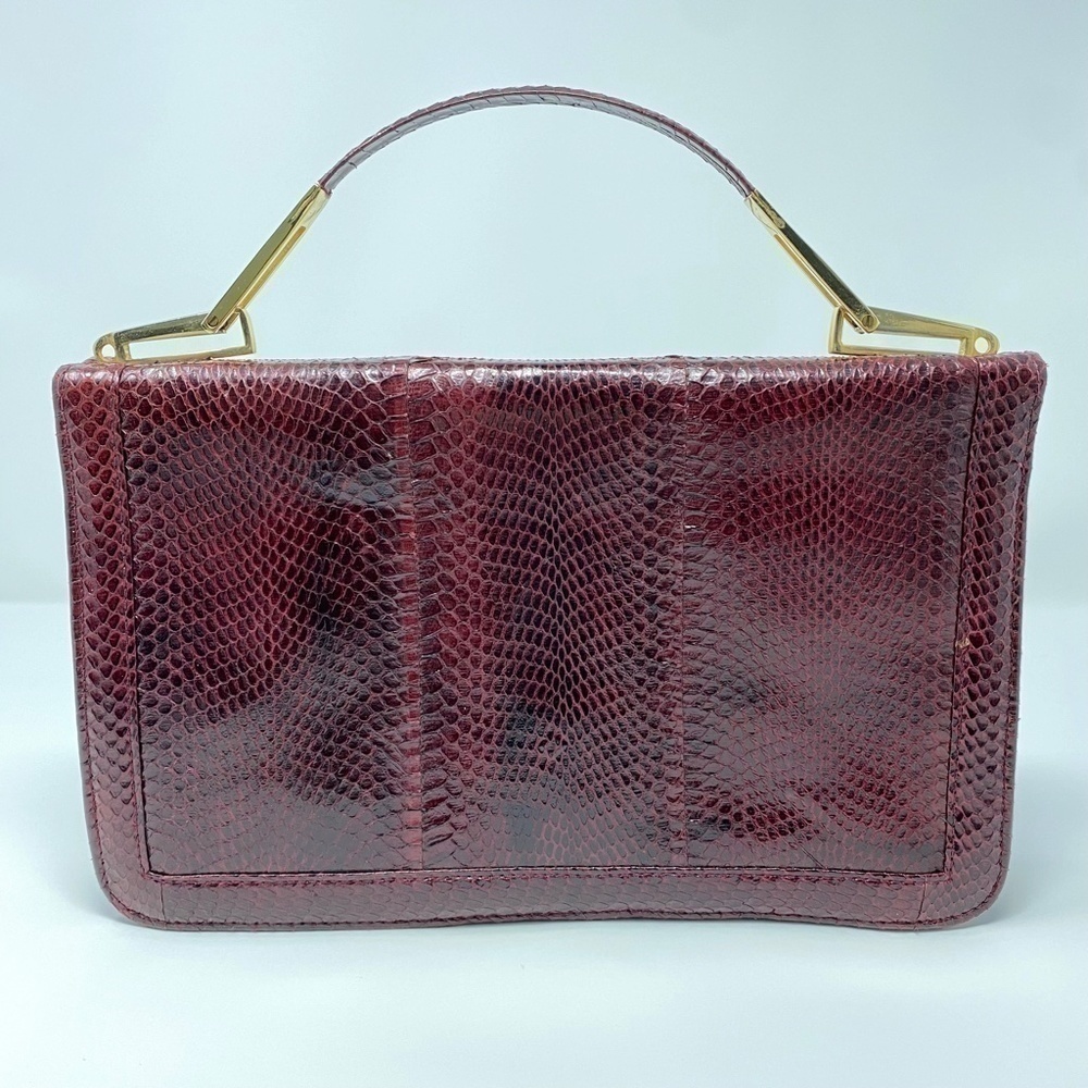 𝅺VINTAGE Genuine Snakeskin Bag Crossbody Tophandle - Picture 2 of 11